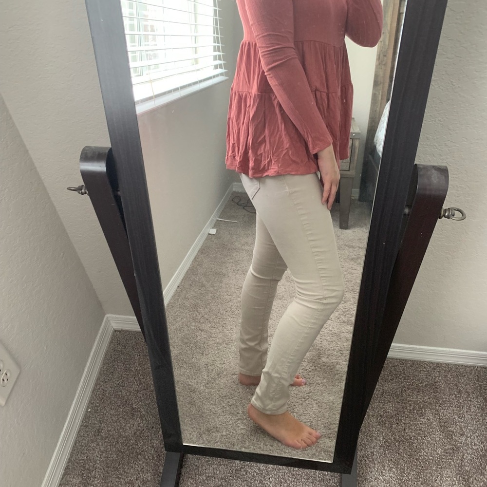 Khaki skinny jeans
